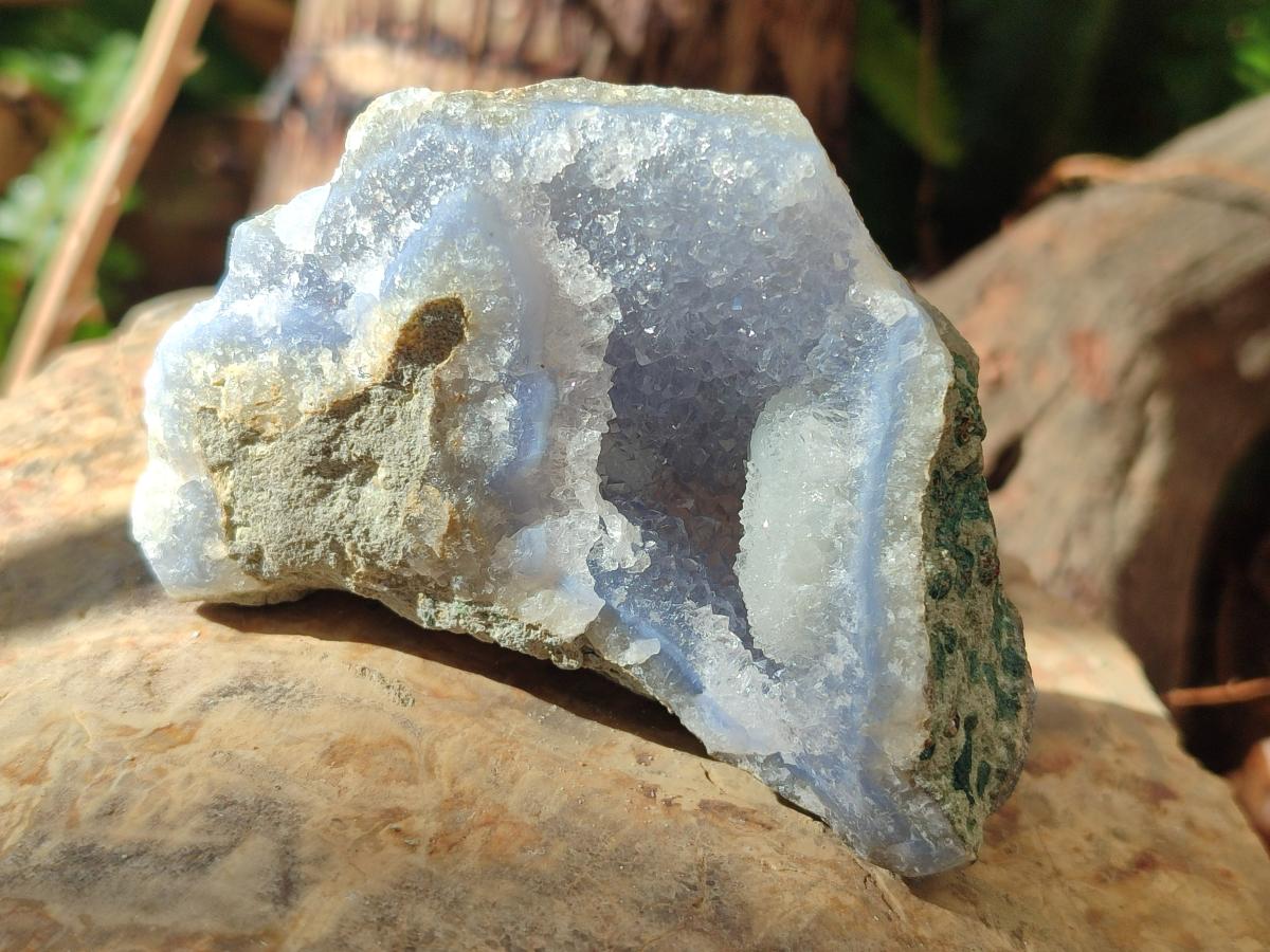 Natural Blue Lace Agate Geode Specimens x 24 From Nsanje, Malawi
