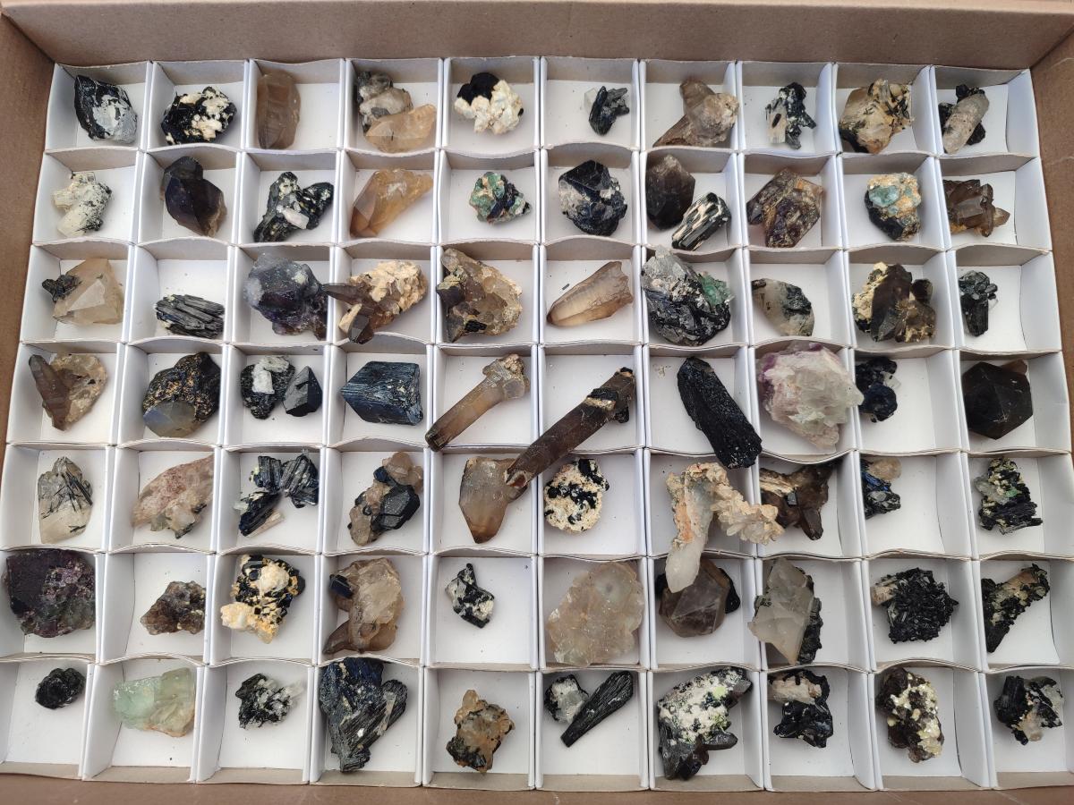 Natural Mix of Mineral Specimens x 70 From Erongo, Namibia