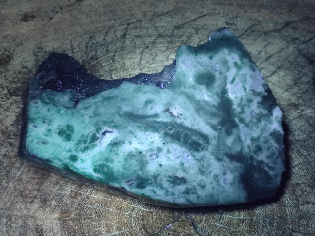 Polished One Side Great Dyke Mtorolite Chrysoprase Slices x 2 From Great Dyke Mountain Range, Zimbabwe