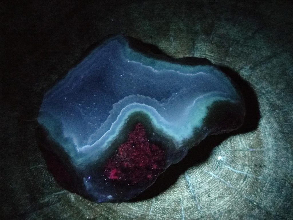 Polished One Side Blue Lace Agate Geodes x 6 From Nsanje, Malawi