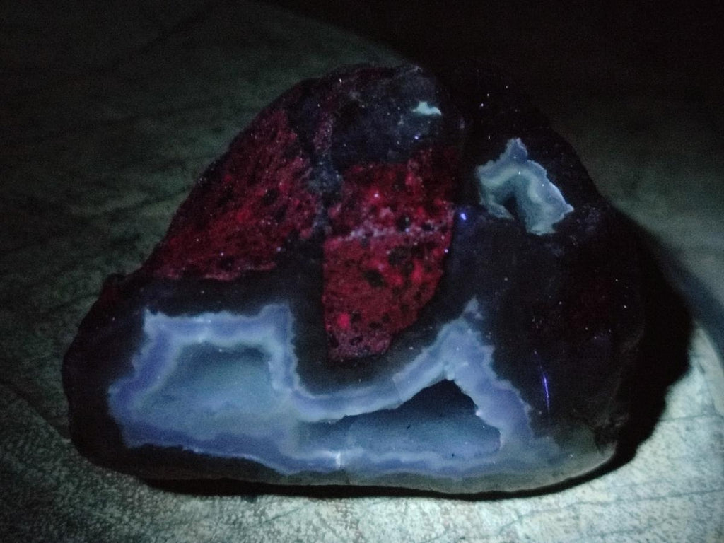 Polished One Side Blue Lace Agate Geodes x 6 From Nsanje, Malawi