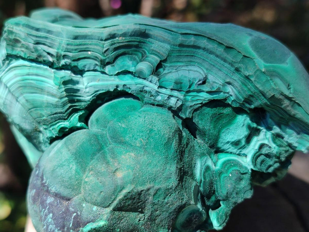 Natural Large Etched Botryoidal Malachite Specimen x 1 From Congo