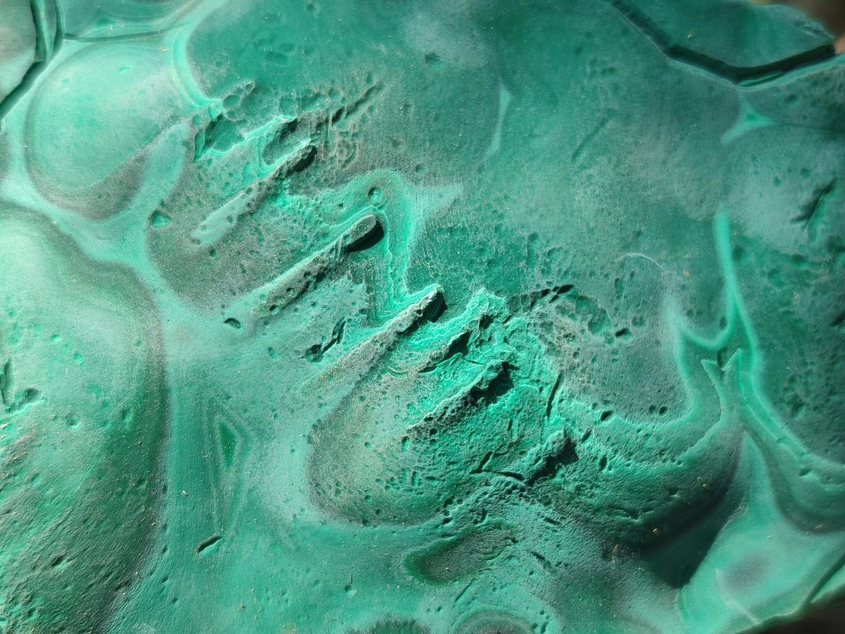 Natural Large Etched Botryoidal Malachite Specimen x 1 From Congo