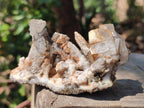 Natural Spearhead Calcite Cluster with Rhombohedral Crystals and Phosphorus Aragonite x 2 From Albert's Mountain, Lesotho