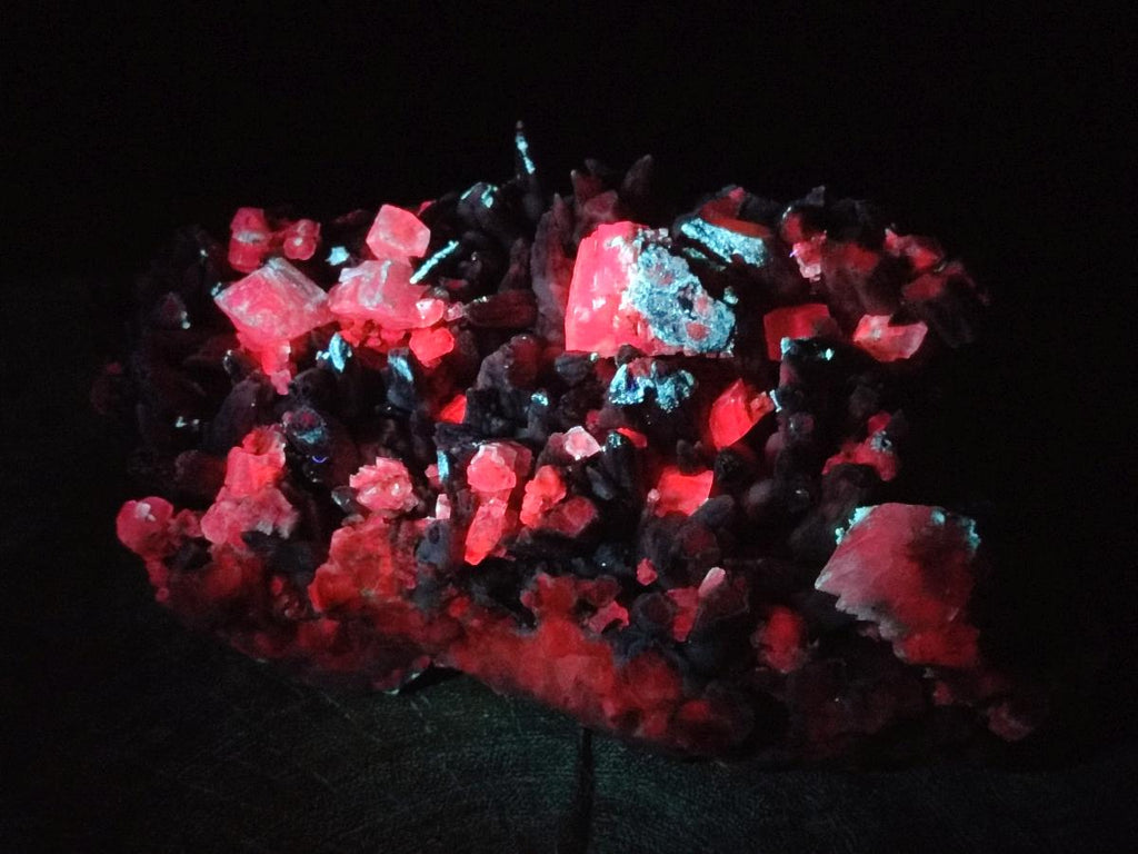 Natural Spearhead Calcite Cluster with Rhombohedral Crystals and Phosphorus Aragonite x 2 From Albert's Mountain, Lesotho