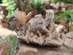 Natural Spearhead Calcite Cluster with Rhombohedral Crystals and Phosphorus Aragonite x 2 From Albert's Mountain, Lesotho