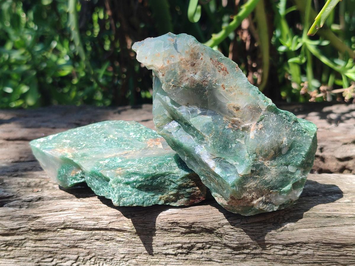 Natural Swazi Jade Cobbed Specimens x 12 From Swaziland