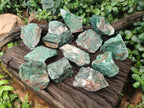 Natural Swazi Jade Cobbed Specimens x 12 From Swaziland