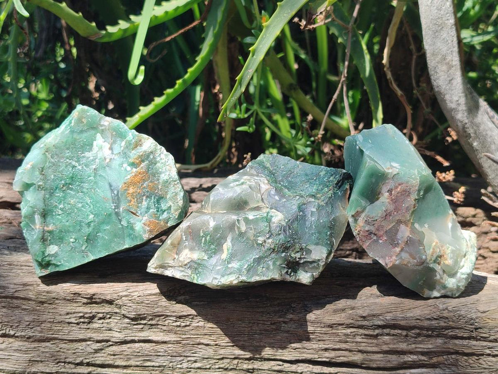 Natural Swazi Jade Cobbed Specimens x 12 From Swaziland