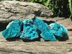 Natural Bright Blue Silica Chrysocolla Specimens x 12 From Kulukuluku, Congo - Toprock Gemstones and Minerals 