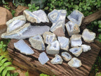 Natural Blue Lace Agate Geode and Vug Specimens x 32 From Nsanje, Malawi - Toprock Gemstones and Minerals 
