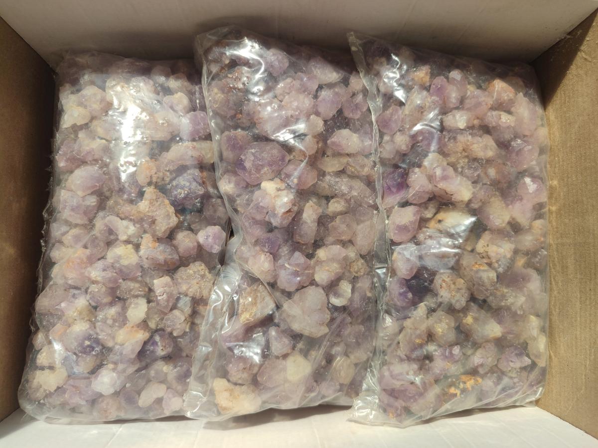 Natural Lilac Amethyst Crystals Bags of 1kg Lots x 3 From Madagascar - Toprock Gemstones and Minerals 