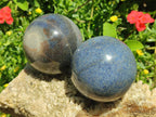 Polished Lazulite Spheres x 6 From Madagascar - Toprock Gemstones and Minerals 