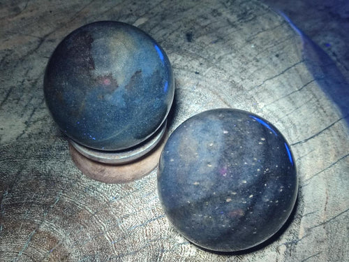 Polished Lazulite Spheres x 6 From Madagascar - Toprock Gemstones and Minerals 