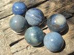 Polished Lazulite Spheres x 6 From Madagascar - Toprock Gemstones and Minerals 