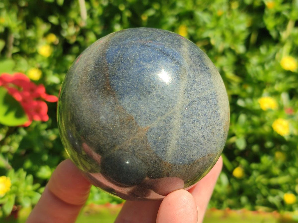 Polished Lazulite Spheres x 6 From Madagascar - Toprock Gemstones and Minerals 