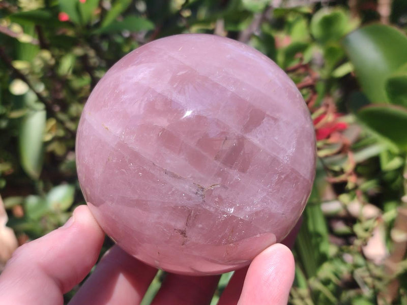 Polished Gemmy Rose Quartz Spheres x 2 From Madagascar - Toprock Gemstones and Minerals 