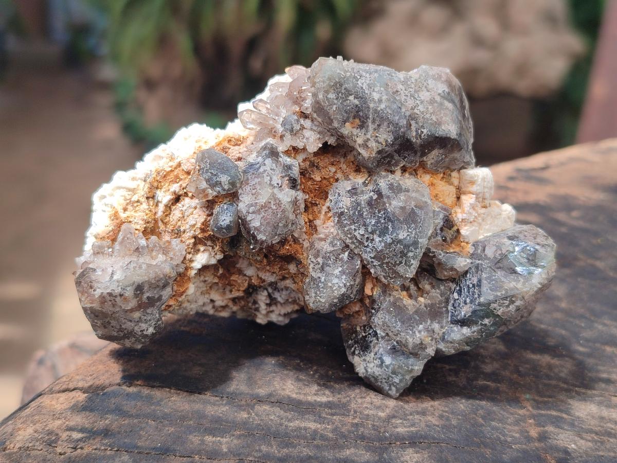 Natural Smokey Quartz Crystals with Aegirine x 12 From Zomba Plateau, Malawi - Toprock Gemstones and Minerals 