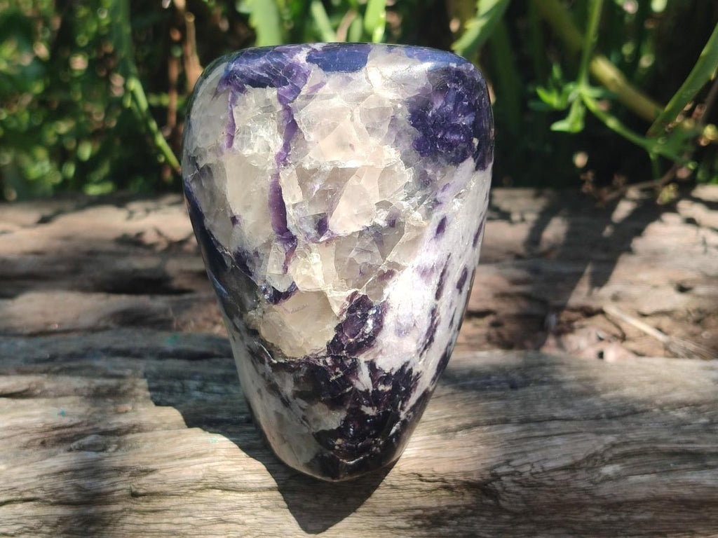 Polished Silver Leaf Lepidolite Standing Display Pieces x 3 From Zimbabwe - Toprock Gemstones and Minerals 