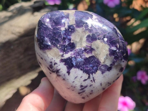 Polished Silver Leaf Lepidolite Standing Display Pieces x 3 From Zimbabwe - Toprock Gemstones and Minerals 