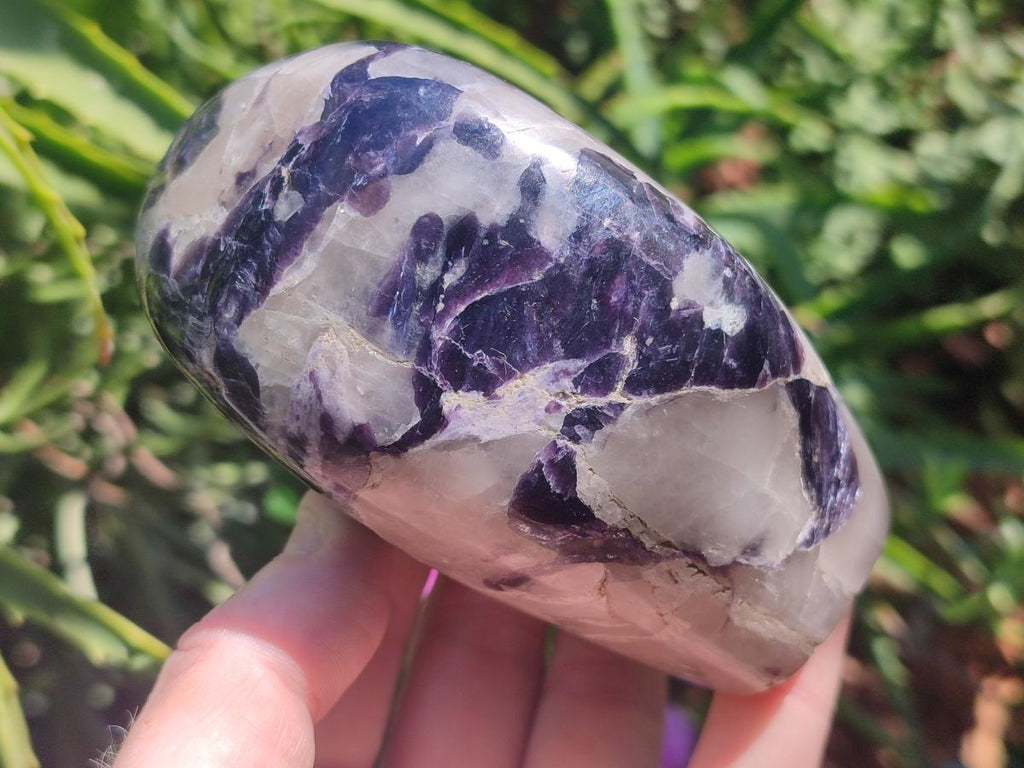 Polished Silver Leaf Lepidolite Standing Display Pieces x 3 From Zimbabwe - Toprock Gemstones and Minerals 