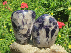 Polished Silver Leaf Lepidolite Standing Display Pieces x 3 From Zimbabwe - Toprock Gemstones and Minerals 