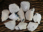 Polished One Side Tourmalinated Quartz Slices x 24 From Namibia - Toprock Gemstones and Minerals 