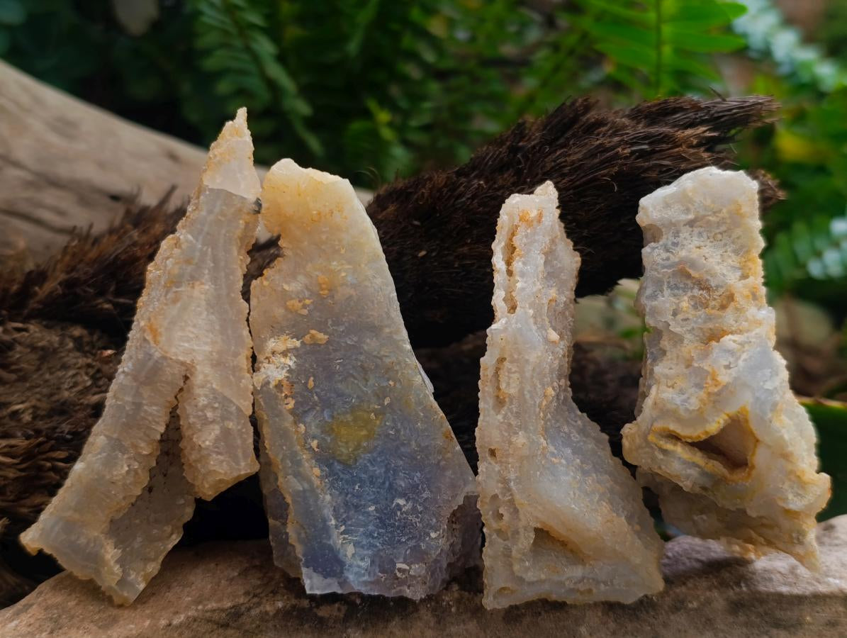 Natural Etched Blue Chalcedony Specimens x 35 From Nsanje, Malawi - Toprock Gemstones and Minerals 