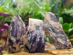 Polished One Side Silver Leaf Lepidolite Domed Nodules x 12 From Zimbabwe - Toprock Gemstones and Minerals 