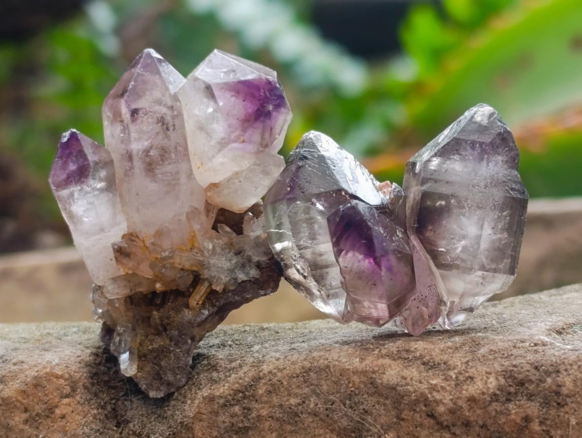 Natural Smokey Window Amethyst Crystals x 70 From Chiredzi, Zimbabwe - Toprock Gemstones and Minerals 