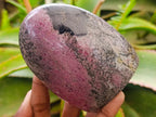 Polished Rhodonite Standing Display Pieces x 3 From Ambindavato, Madagascar - Toprock Gemstones and Minerals 
