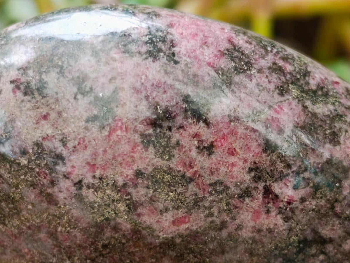 Polished Rhodonite Standing Display Pieces x 3 From Ambindavato, Madagascar - Toprock Gemstones and Minerals 