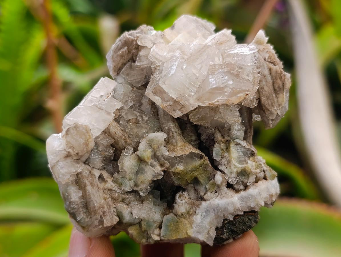 Natural Stacked Rhombohedral Calcite Specimens with Spearhead Sceptre Crystals and Phosphorus Aragonite x 1 From Albert's Mountain, Lesotho - Toprock Gemstones and Minerals 