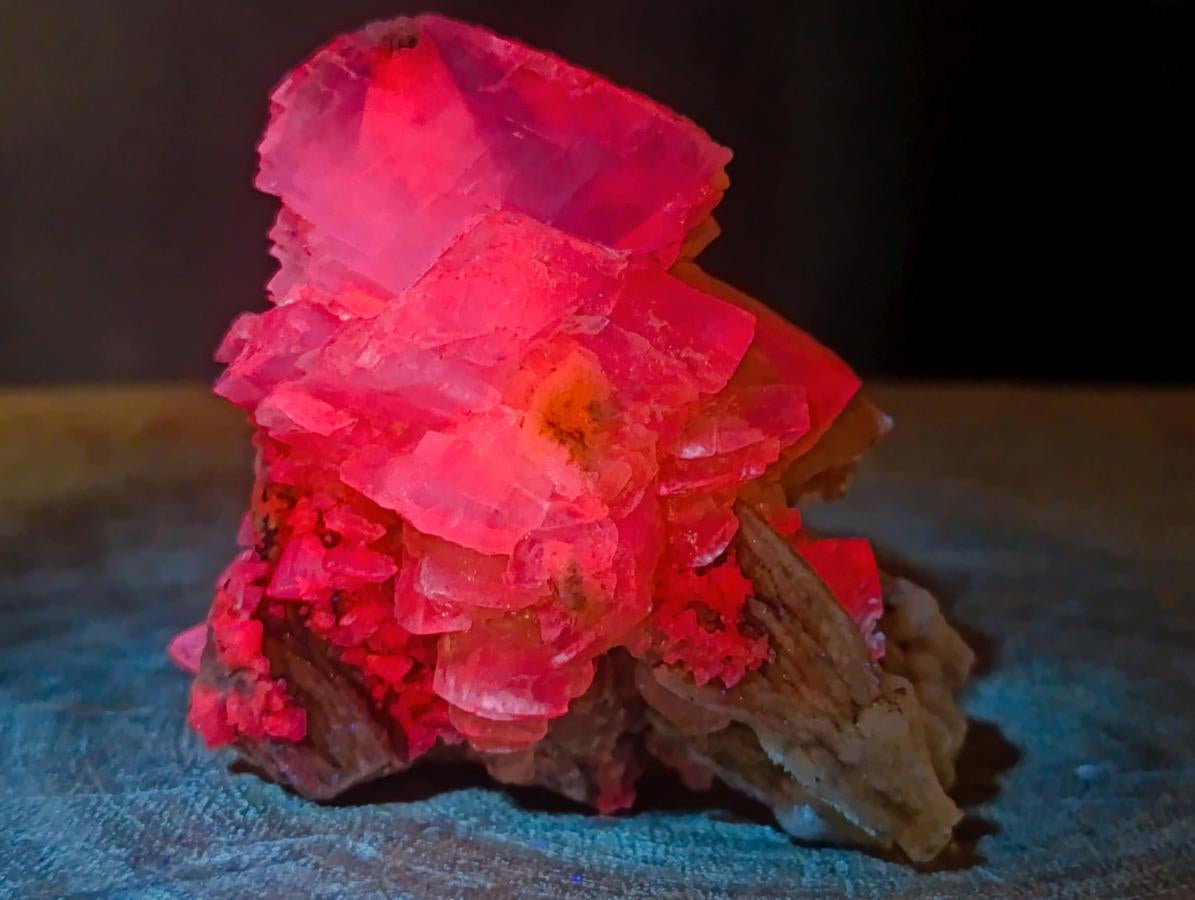 Natural Stacked Rhombohedral Calcite Specimens with Spearhead Sceptre Crystals and Phosphorus Aragonite x 1 From Albert's Mountain, Lesotho - Toprock Gemstones and Minerals 