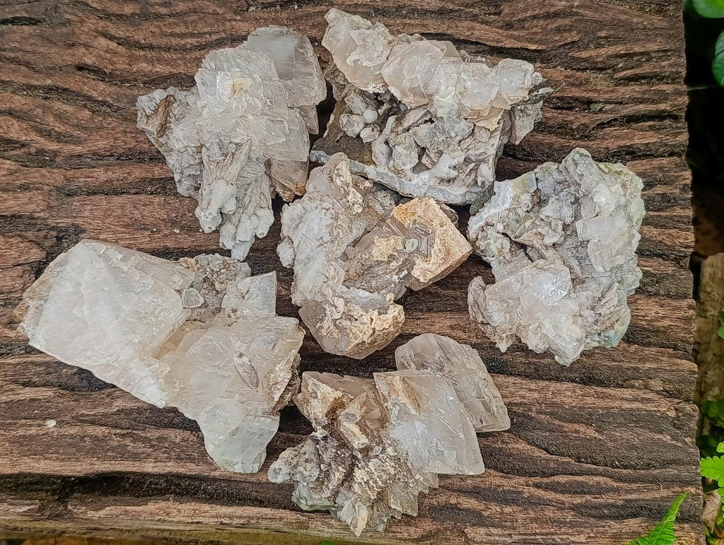 Natural Stacked Rhombohedral Calcite Specimens with Spearhead Sceptre Crystals and Phosphorus Aragonite x 1 From Albert's Mountain, Lesotho - Toprock Gemstones and Minerals 
