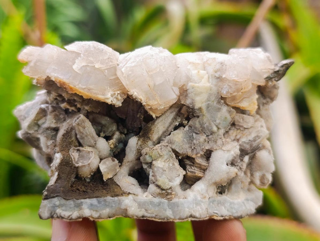 Natural Stacked Rhombohedral Calcite Specimens with Spearhead Sceptre Crystals and Phosphorus Aragonite x 1 From Albert's Mountain, Lesotho - Toprock Gemstones and Minerals 