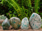 Polished Emerald Mica 'Mutokolite' Standing Display Pieces x 4 From Mutoko, Zimbabwe - Toprock Gemstones and Minerals 