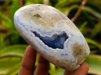 Polished and Natural Blue Lace Agate Standing Display Pieces x 5 From Nsanje, Malawi - Toprock Gemstones and Minerals 