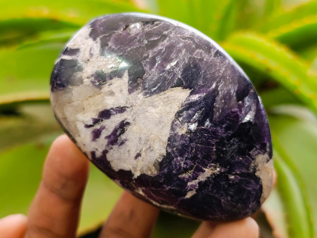 Polished Silver Leaf Lepidolite Standing Display Pieces x 6 From Zimbabwe - Toprock Gemstones and Minerals 