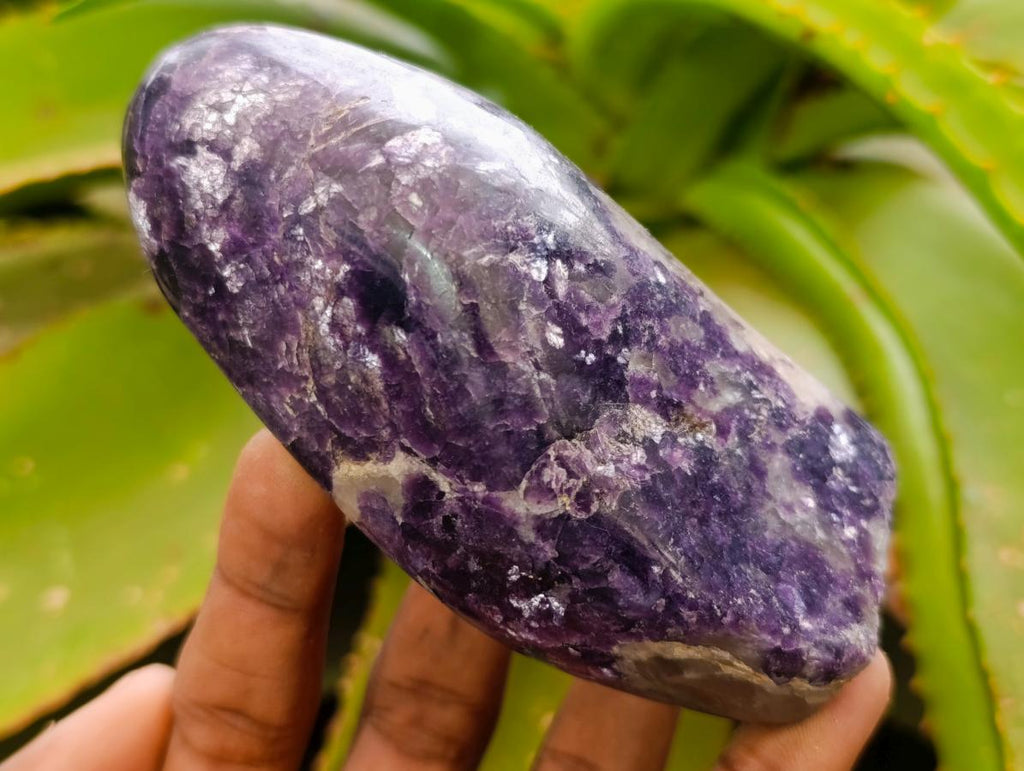 Polished Silver Leaf Lepidolite Standing Display Pieces x 6 From Zimbabwe - Toprock Gemstones and Minerals 