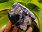 Polished Silver Leaf Lepidolite Standing Display Pieces x 6 From Zimbabwe - Toprock Gemstones and Minerals 
