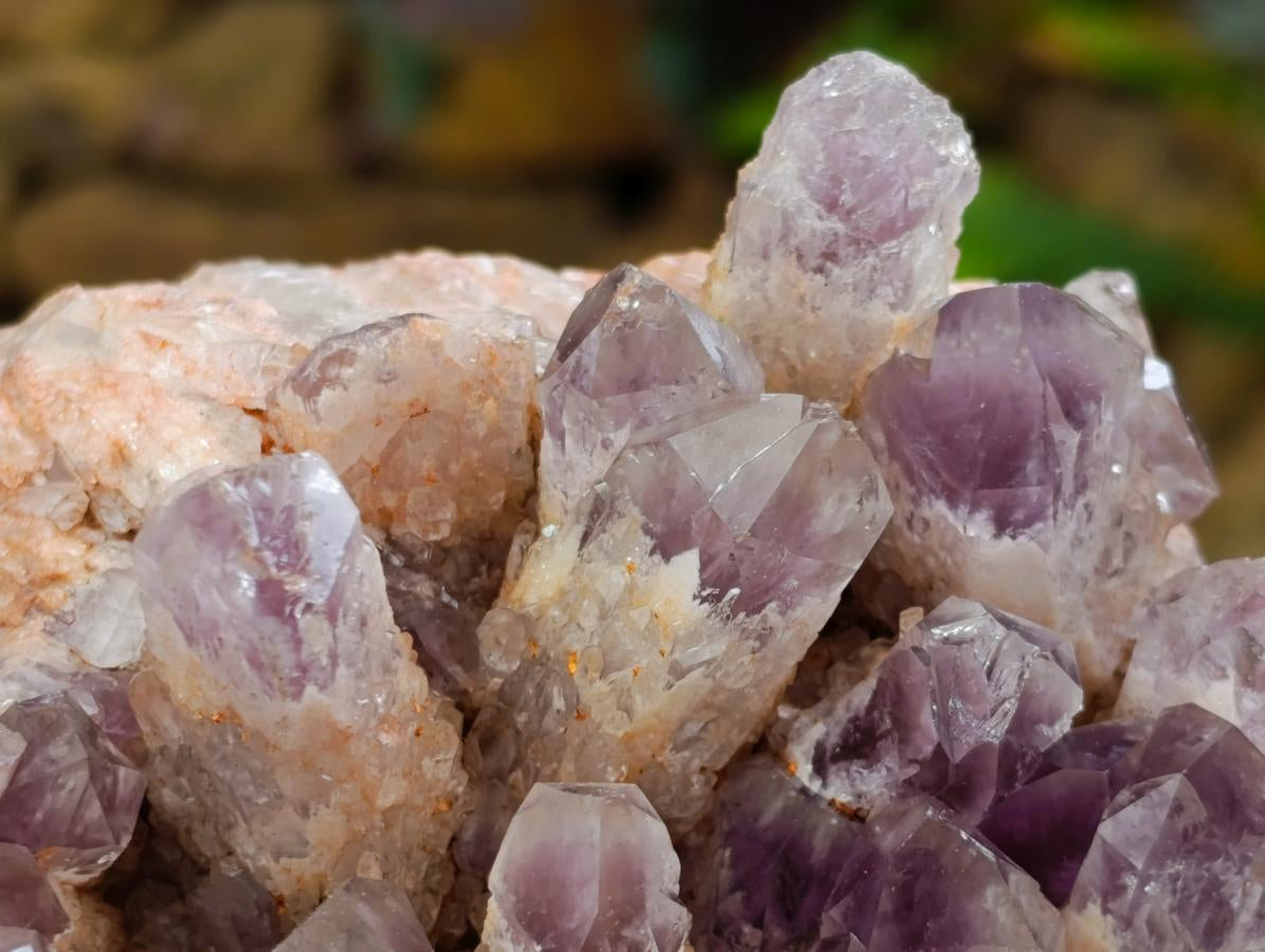 Natural Sugar Amethyst Clusters x 3 From Solwezi, Zambia - Toprock Gemstones and Minerals 