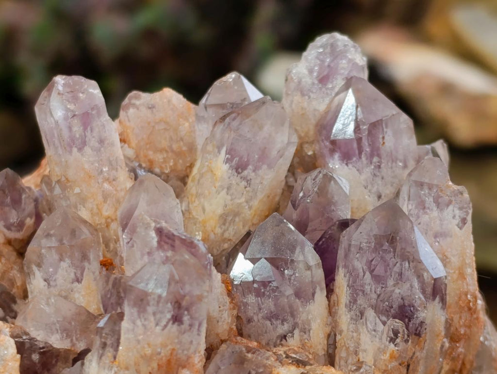 Natural Sugar Amethyst Clusters x 3 From Solwezi, Zambia - Toprock Gemstones and Minerals 