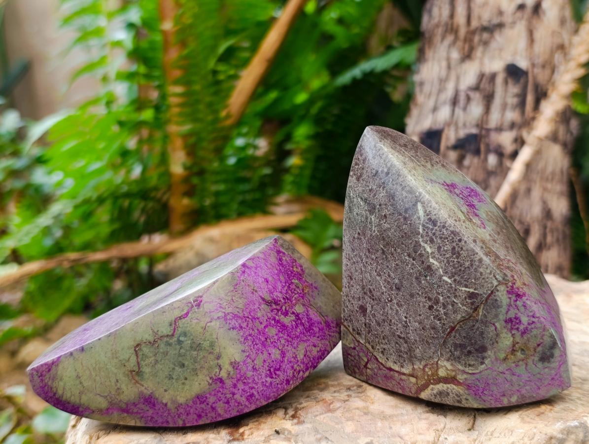 Polished Stichtite Free Forms x 6 From Barberton, South Africa - Toprock Gemstones and Minerals 