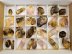 Natural Mix of Window Smokey Quartz and Amethyst Crystals x 32 From Brandberg, Namibia - Toprock Gemstones and Minerals 
