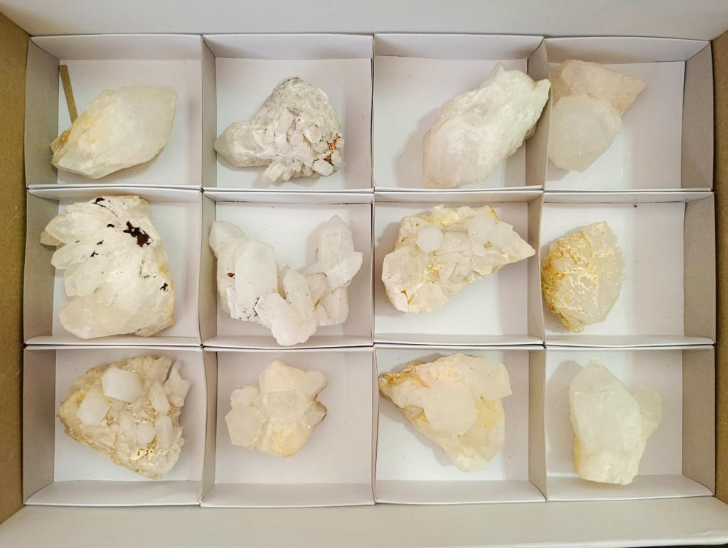 Natural Cascading "Anananas" Candle Quartz Clusters x 12 From Antsirabe, Madagascar - Toprock Gemstones and Minerals 