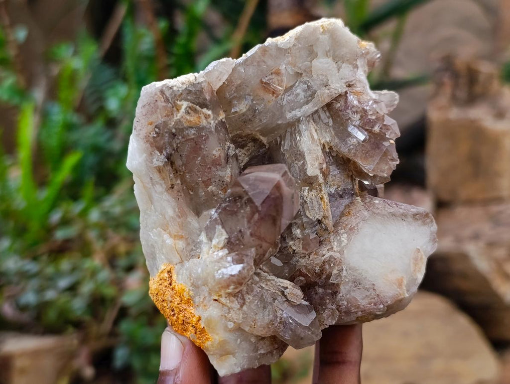 Natural Red Hematoid Quartz Crystal and Clusters x 4 From Karoi, Zimbabwe - Toprock Gemstones and Minerals 