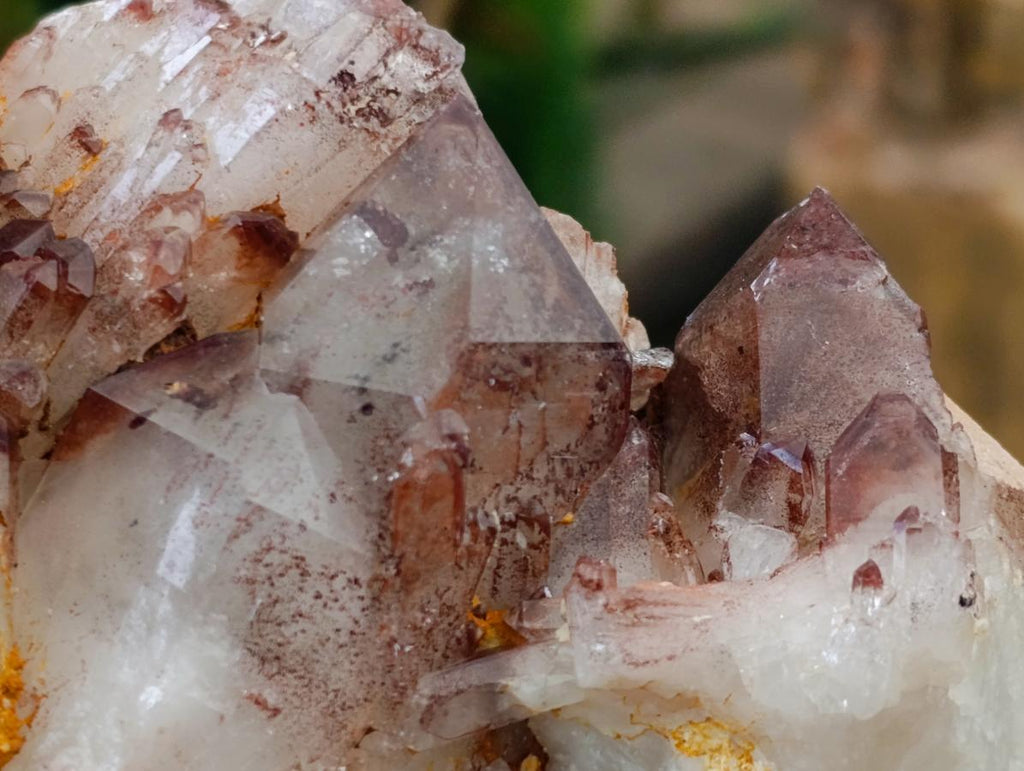 Natural Red Hematoid Quartz Crystal and Clusters x 4 From Karoi, Zimbabwe - Toprock Gemstones and Minerals 