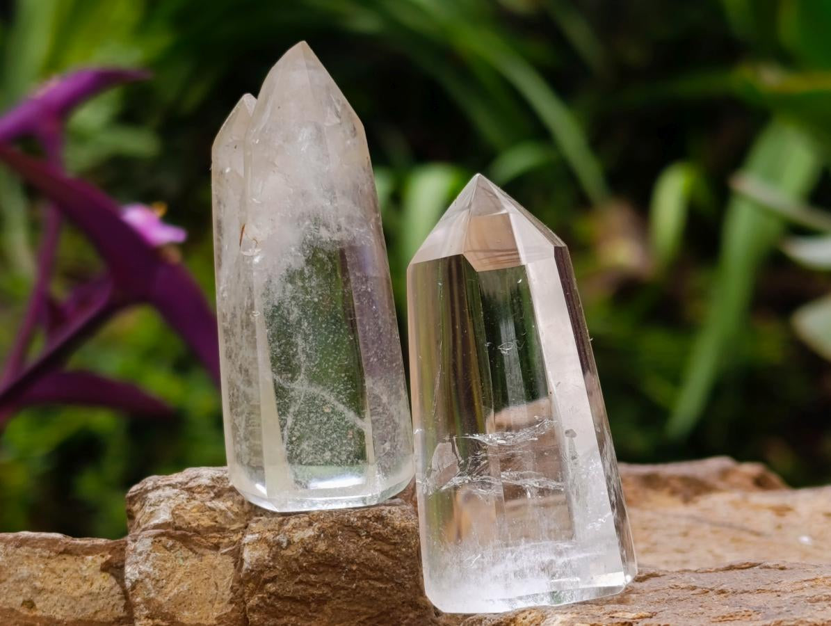 Polished Clear Quartz Crystals x 20 From Madagascar - Toprock Gemstones and Minerals 