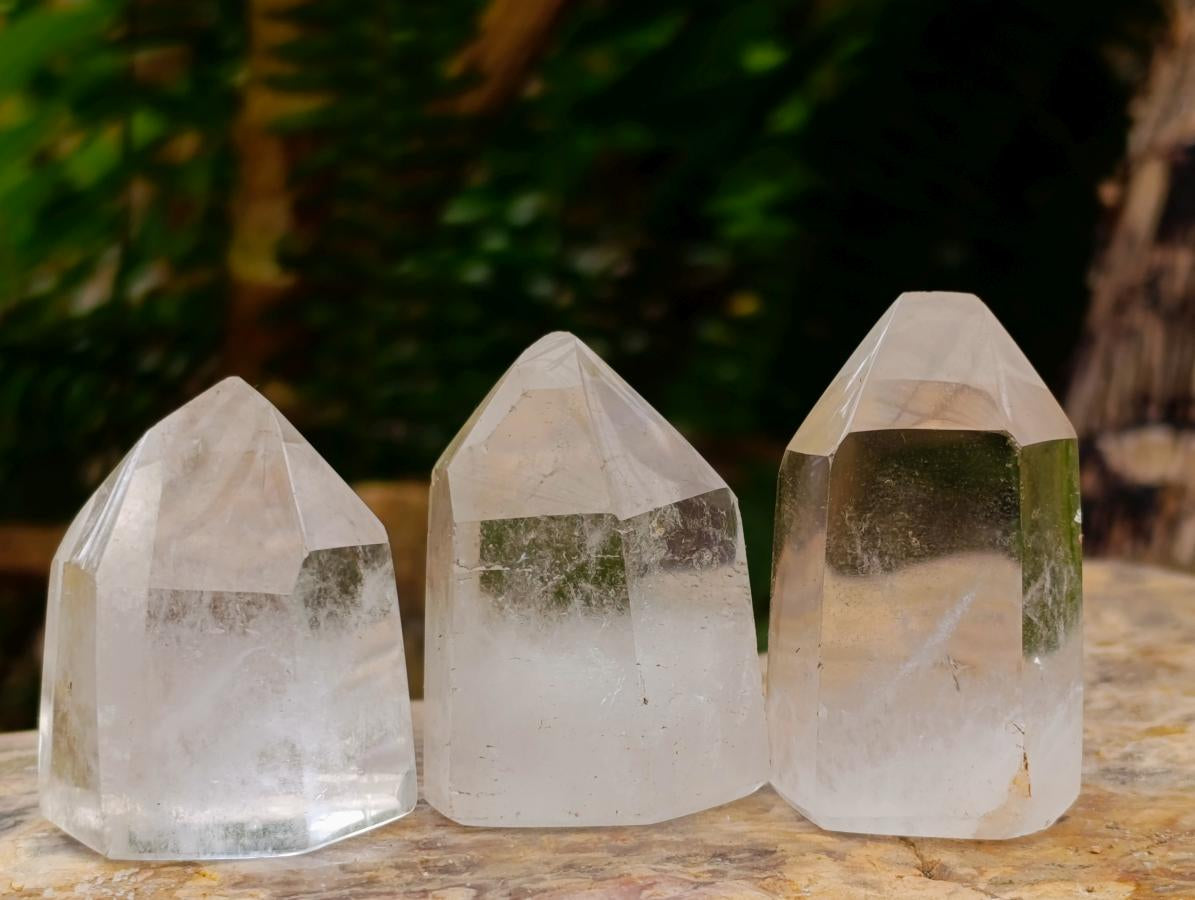Polished Clear Quartz Crystals x 20 From Madagascar - Toprock Gemstones and Minerals 